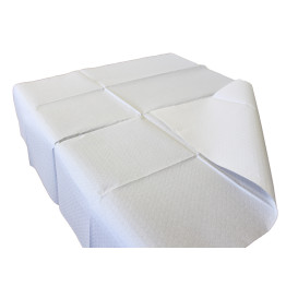 Tovaglia di Carta Taglio 1x1m Bianco 40g (480 Pezzi)