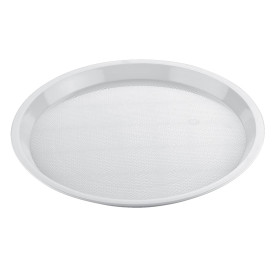 Vassoio Plastica Tray Bianco Ø32cm (5 Pezzi)