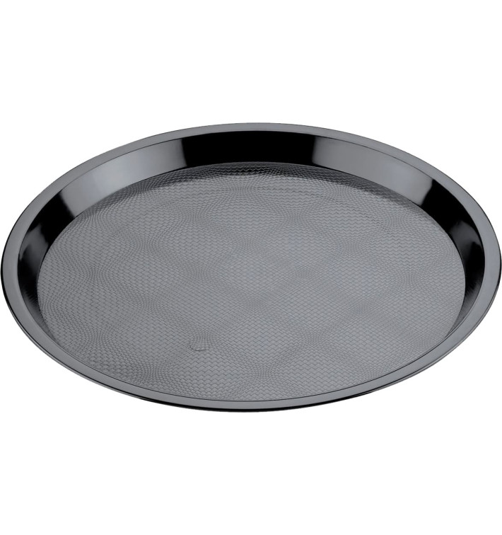 Vassoio Plastica Tray Nero Ø32cm (5 Pezzi)