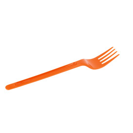 Forchetta di Plastica PS Arancione 175mm (20 Pezzi)
