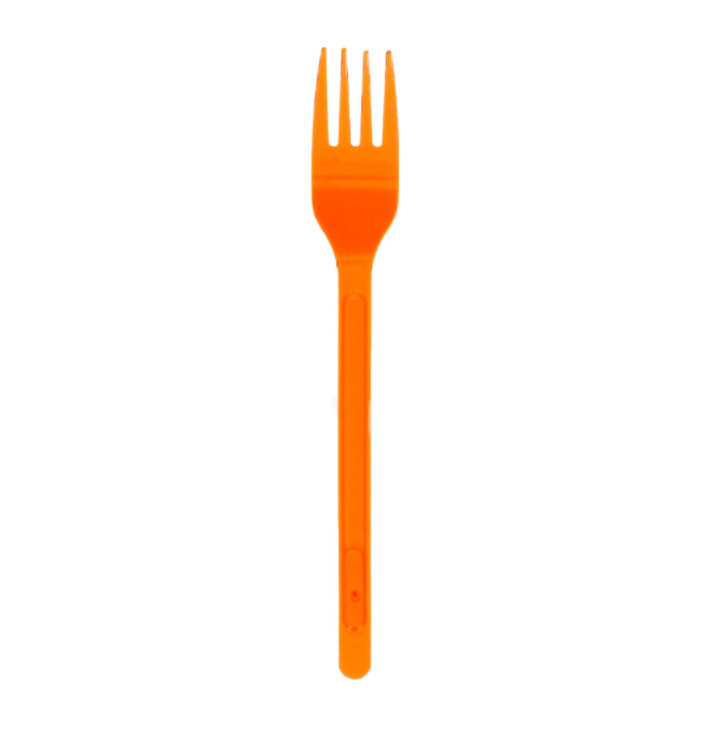 Forchetta di Plastica PS Arancione 175mm (600 Pezzi) Forchetta di Plastica PS Arancione 175mm (600 Pezzi)