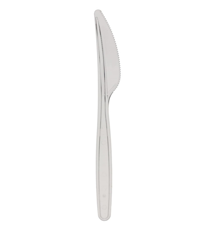Coltello di Plastica PS Transparente 175mm (600 Pezzi) Coltello di Plastica PS Transparente 175mm (600 Pezzi)