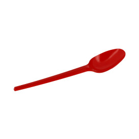 Cucchiaio di Plastica PS Rosso 165mm (20 Pezzi)