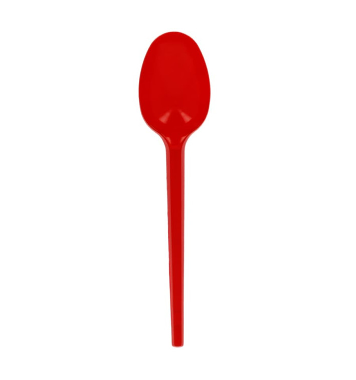 Cucchiaio di Plastica PS Rosso 165mm (20 Pezzi)