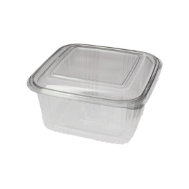 Contenitore Quadrato Coperchio PET 1000 ml (100 Pezzi)