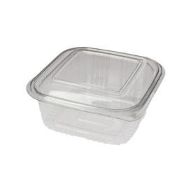 Contenitore Quadrato Coperchio PET 500 ml (100 Pezzi)