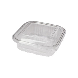 Contenitore Quadrato Coperchio PET 370 ml (100 Pezzi)