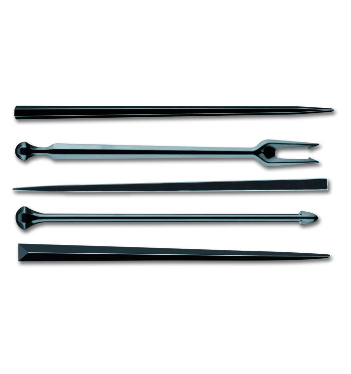 Pick di Plastica Snack Stick Nero 90mm (1650 Pezzi) Pick di Plastica Snack Stick Nero 90mm (1650 Pezzi)