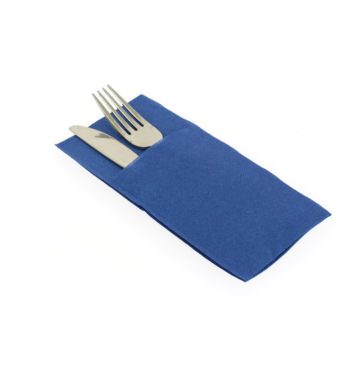 Tovagliolo Portaposate di Carta 40x40cm Blu (960 Pezzi) Tovagliolo Portaposate di Carta 40x40cm Blu (960 Pezzi)