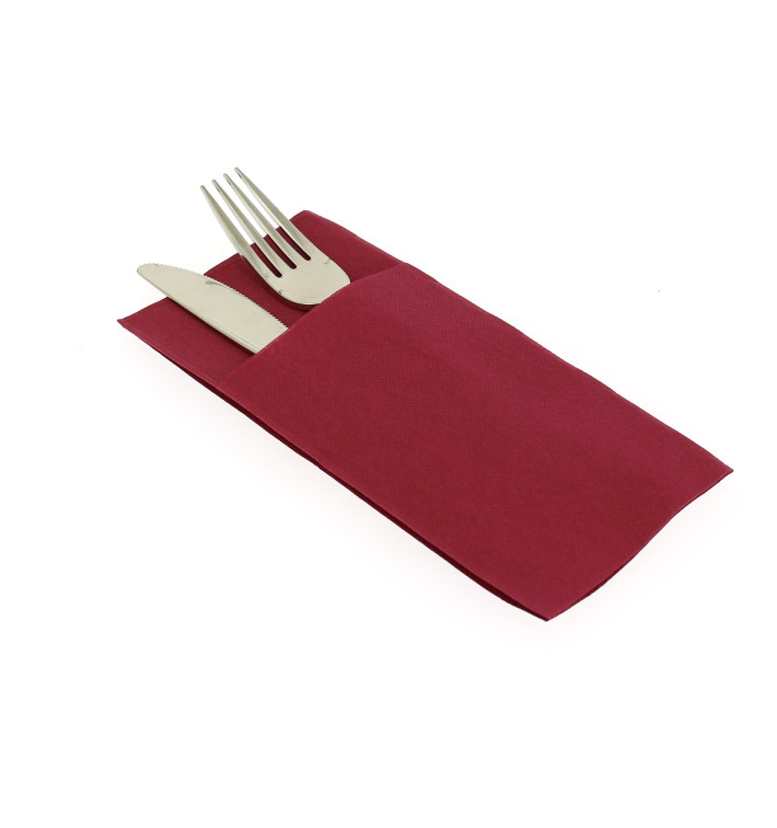 Tovagliolo Portaposate di Carta 40x40cm Bordò (30 Pezzi) Tovagliolo Portaposate di Carta 40x40cm Bordò (30 Pezzi)