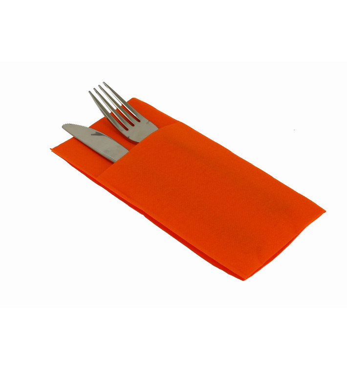 Tovagliolo Portaposate di Carta 40x40cm Arancione (960 Pezzi) Tovagliolo Portaposate di Carta 40x40cm Arancione (960 Pezzi)