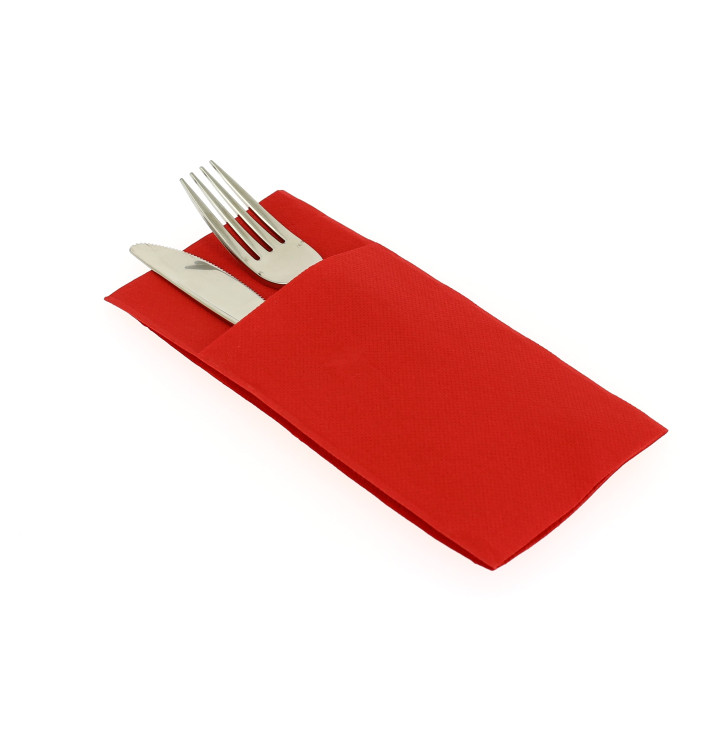 Tovagliolo Portaposate di Carta 40x40cm Rosso (30 Pezzi) Tovagliolo Portaposate di Carta 40x40cm Rosso (30 Pezzi)