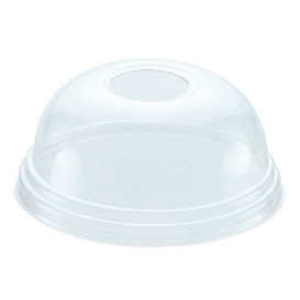 Coperchio a Cupola con Foro per Bicchieri PET 420ml Ø9,3cm (1000 Pezzi)