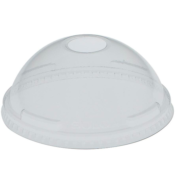 Coperchio Cupola con Foro PET Glas Ø10,7cm (25 Pezzi) Coperchio Cupola con Foro PET Glas Ø10,7cm (25 Pezzi)