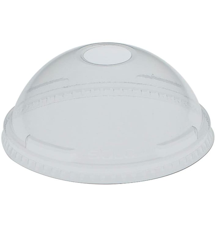 Coperchio Cupola con Foro PET Glas Ø10,7cm (500 Pezzi) Coperchio Cupola con Foro PET Glas Ø10,7cm (500 Pezzi)