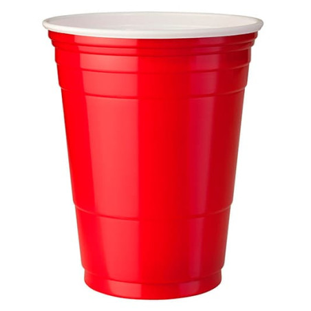 Bicchiere Rosso Plastica di PS 360ml (50 Pezzi)