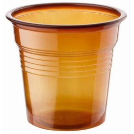 Bicchiere di Plastica PS Marrone 80ml Ø5,7cm (2400 Pezzi)