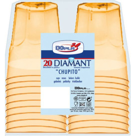 Bicchiere Plastica "Diamant" PS Giallo Transp. Cristal 50ml (20 Uds)