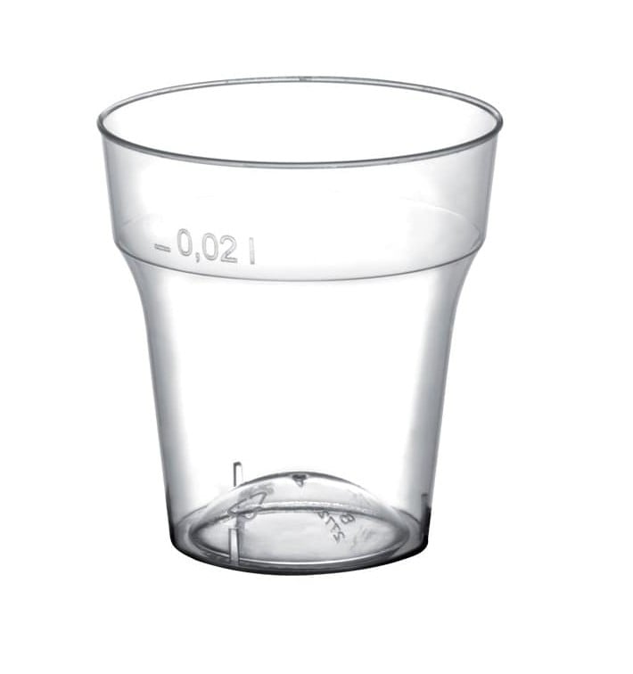 Bicchiere di Plastica per Cicchetto Moon Transp. PS 20ml (50 Pezzi)