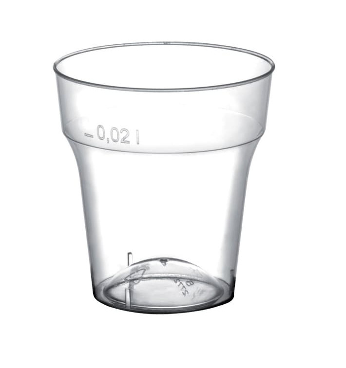 Bicchiere di Plastica per Cicchetto Moon Transp. PS 20ml (50 Pezzi) Bicchiere di Plastica per Cicchetto Moon Transp. PS 20ml (50 Pezzi)