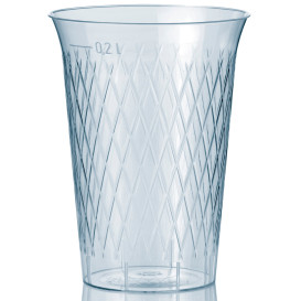 Bicchiere di Plastica Rigida Rombi PS 200 ml (50 Pezzi)