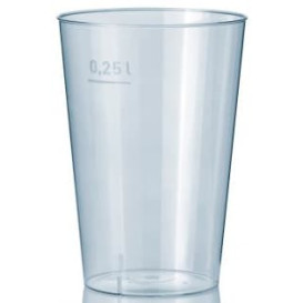 Bicchiere di Plastica Trasparente 250 ml (50 Pezzi)