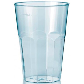 Bicchiere di Plastica "Deco" PS Trasparente 300 ml (30 Pezzi)