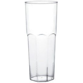 Bicchiere di Plastica Vetro Trasp. PS Ø65mm 350ml (10 Pezzi)