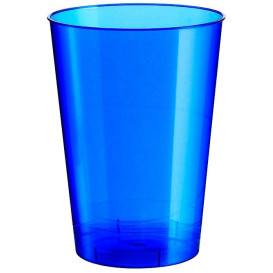 Bicchiere di Plastica Moon Blu Pearl PS 230ml (50 Pezzi)