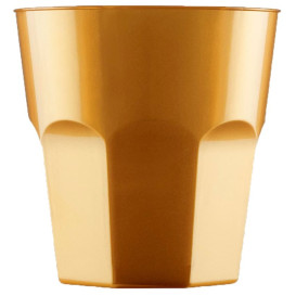 Bicchiere di Plastica Cocktail Oro PS Ø73mm 220ml (1000 Pezzi)