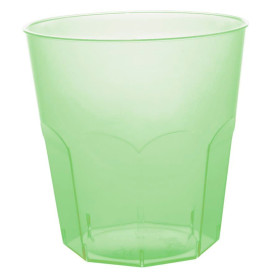 Bicchiere di Plastica Verde Trasp. PS Ø73mm 220ml (50 Pezzi)