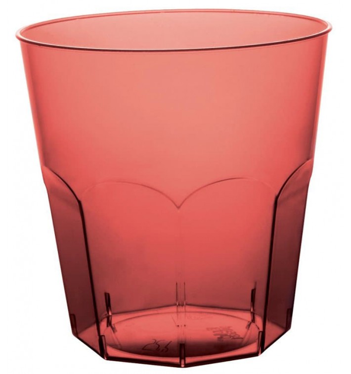 Bicchiere di Plastica Bordeaux Trasp. PS Ø73mm 220ml (50 Pezzi)