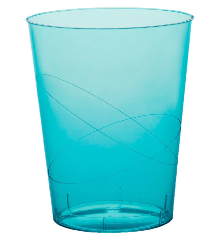 Bicchiere di Plastica Moon Turchese Trasp. PS 350ml (20 Pezzi) Bicchiere di Plastica Moon Turchese Trasp. PS 350ml (20 Pezzi)