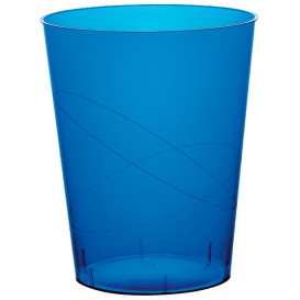 Bicchiere di Plastica Moon Blu Trasp. PS 320ml (20 Pezzi)