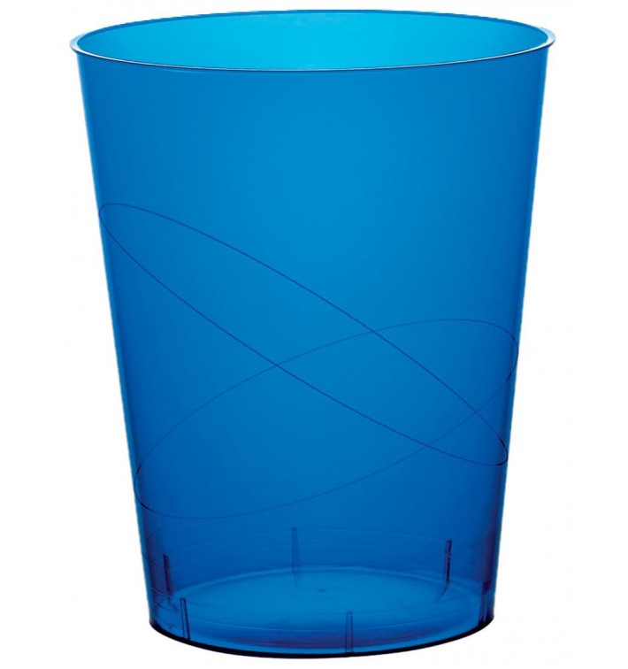 Bicchiere di Plastica Moon Blu Trasp. PS 320ml (20 Pezzi)