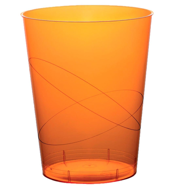 Bicchiere di Plastica Moon Arancione Trasp. PS 350ml (20 Pezzi) Bicchiere di Plastica Moon Arancione Trasp. PS 350ml (20 Pezzi)