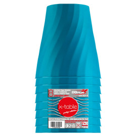 Bicchiere di Plastica PP "X-Table" Turchese 320ml (8 Pezzi)