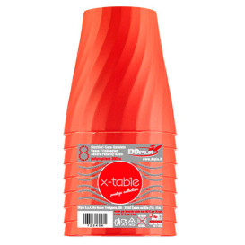 Bicchiere di Plastica PP "X-Table" Arancione 320ml (8 Pezzi)
