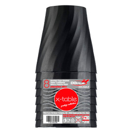 Bicchiere di Plastica PP "X-Table" Nero 320ml (128 Pezzi)