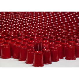 Bicchiere Rosso Plastica di PS 360ml (50 Pezzi)