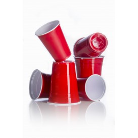 Bicchiere Rosso Plastica di PS 360ml (50 Pezzi)