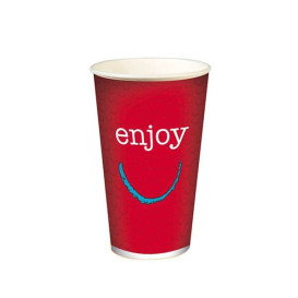 Bicchiere di Carta 22 Oz/ 680 ml "Enjoy" Ø9,0cm (50 Pezzi)