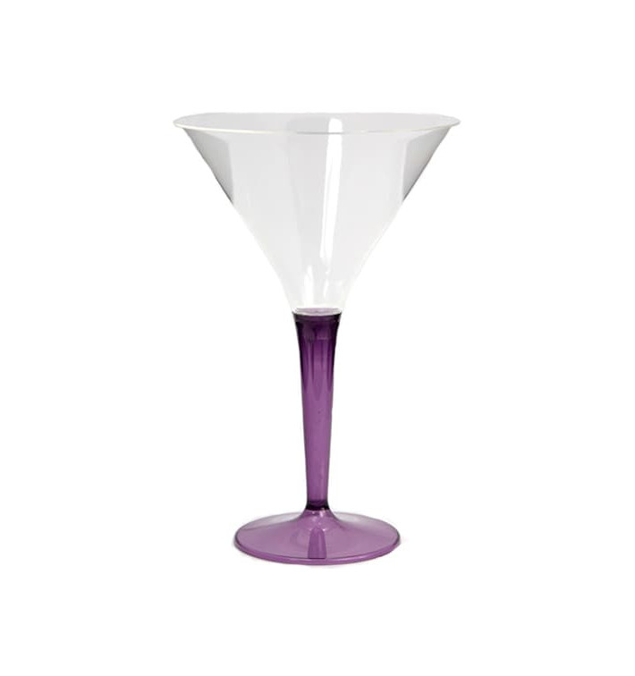 Coppa di Plastica Cocktail con Gambo Prugna 100 ml (6 Pezzi) Coppa di Plastica Cocktail con Gambo Prugna 100 ml (6 Pezzi)