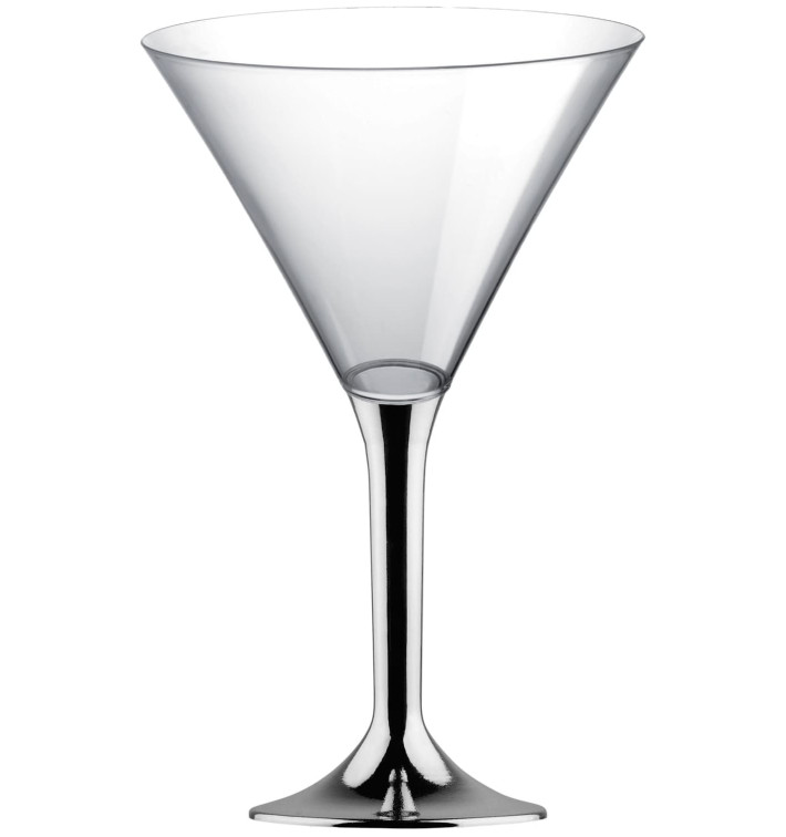 Coppa Plastica Cocktail Gambo Argento Cromato 185ml 2P (20 Pezzi) Coppa Plastica Cocktail Gambo Argento Cromato 185ml 2P (20 Pezzi)