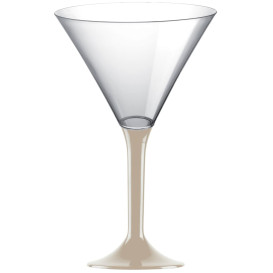 Coppa Plastica Cocktail Gambo Beige 185ml 2P (20 Pezzi)