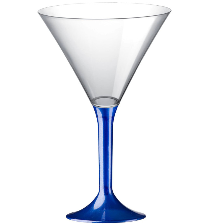 Coppa Plastica Cocktail Gambo Blu Perlato 185ml 2P (20 Pezzi) Coppa Plastica Cocktail Gambo Blu Perlato 185ml 2P (20 Pezzi)