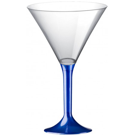 Coppa Plastica Cocktail Gambo Blu Perlato 185ml 2P (20 Pezzi)