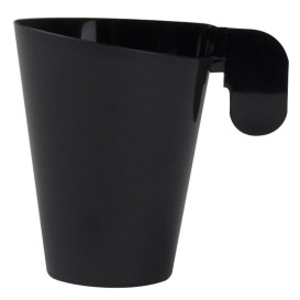 Tazza di plastica nera di design 72ml (12 Pezzi)