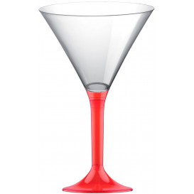 Coppa Plastica Cocktail Gambo Red Transp. 185ml 2P (200 Pezzi)