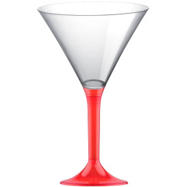 Coppa Plastica Cocktail Gambo Red Transp. 185ml 2P (20 Pezzi)